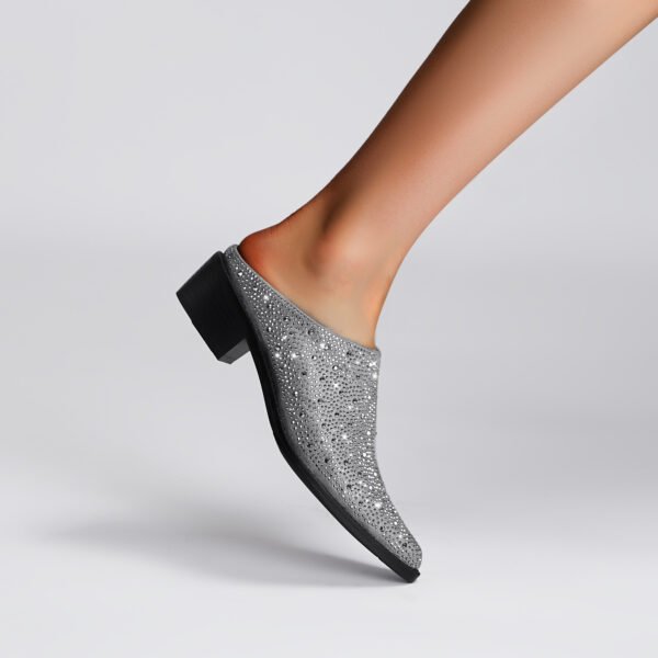 Pointed Toe Flat Mules Slip-on Shoes  Platform Heel  Casual Wear All-Season Solid Color Comfortable Shoes - 图片 3