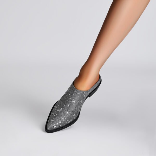 Pointed Toe Flat Mules Slip-on Shoes  Platform Heel  Casual Wear All-Season Solid Color Comfortable Shoes - 图片 2