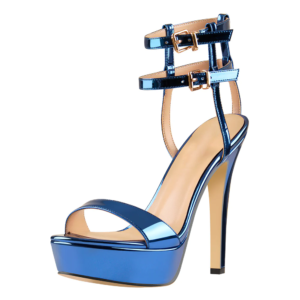 Platform Ankle Strap High Heels Open Toe Fashion Stiletto Sandals Sexy Party Dress Pumps Prom Shoes