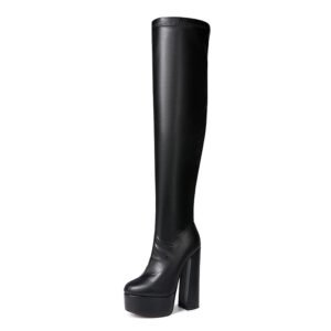 High Heels White Color Elegant Sophisticated European American Retro Style Closed Toe Buckled Strap High Heels