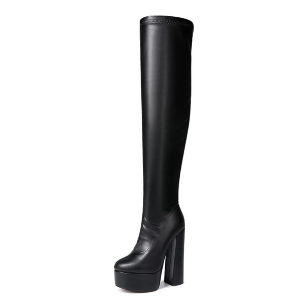 High Heels White Color Elegant Sophisticated European American Retro Style Closed Toe Buckled Strap High Heels