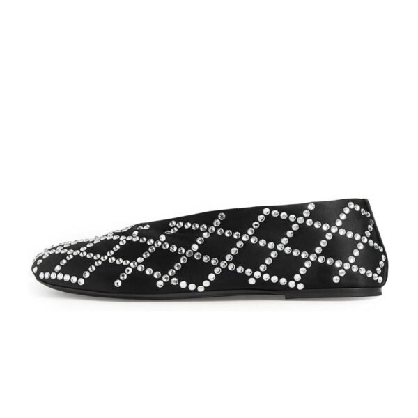 Rhinestone Glitter Flats Shallow Mouth Lightweight Flat Slip On Shoes Elegant Formal Shoes