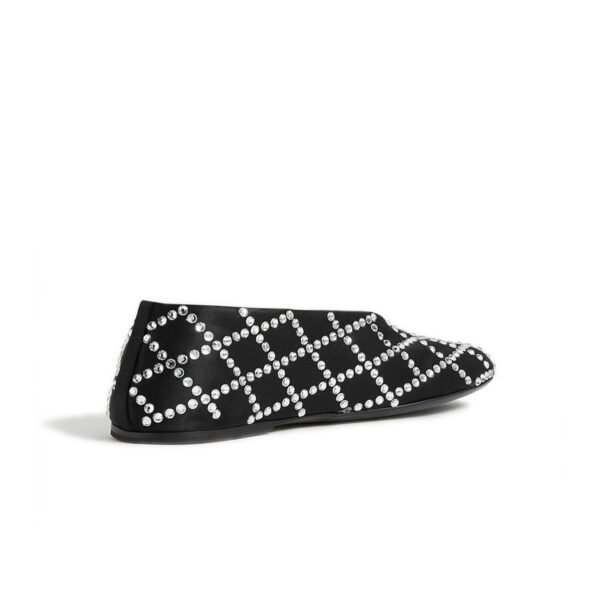 Rhinestone Glitter Flats Shallow Mouth Lightweight Flat Slip On Shoes Elegant Formal Shoes - 图片 2