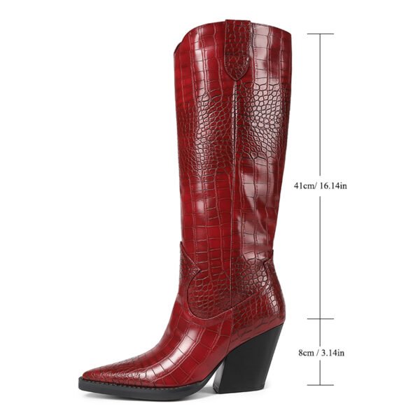 Women's High Heels Knee High Boots Winter Fashion Boots - 图片 12