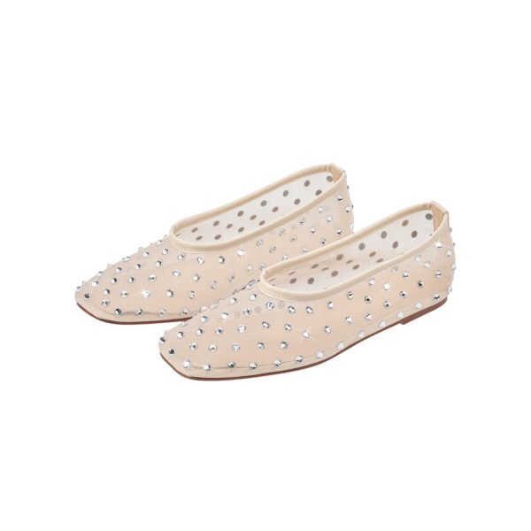 Ladies' Rhinestone Mesh Lightweight Flat Skate Shoes Breathable  Suitable Daily Wear casual Women's Shoes - 图片 2