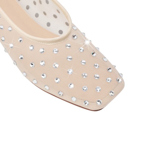 Ladies' Rhinestone Mesh Lightweight Flat Skate Shoes Breathable  Suitable Daily Wear casual Women's Shoes - 图片 4