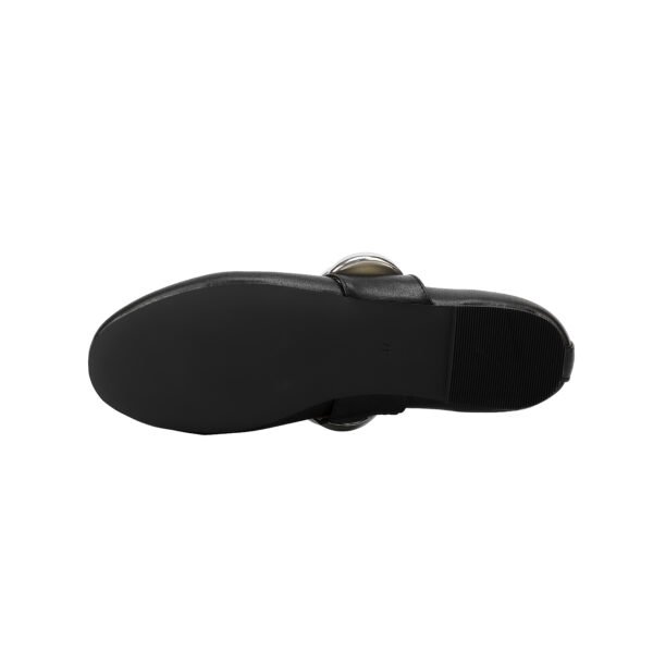 Classic Fashionable Women's Black One Foot Flat Shoes Multifunctional All Season Faux Leather Shoes Shiny Details Comfortable Shoes - 图片 7