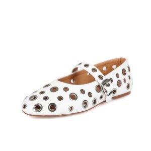 Women's Flat Sandals Hole Details Breathable Soft Soled Walking Shoes Ankle Buckle Shoes