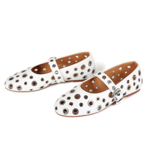 Women's Flat Sandals Hole Details Breathable Soft Soled Walking Shoes Ankle Buckle Shoes - 图片 7