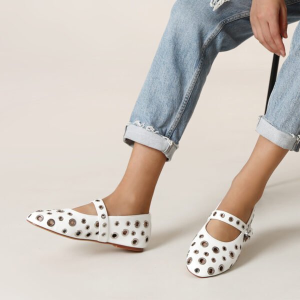 Women's Flat Sandals Hole Details Breathable Soft Soled Walking Shoes Ankle Buckle Shoes - 图片 6