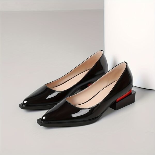 Black Pointed Toe Flat Shoes - 图片 7