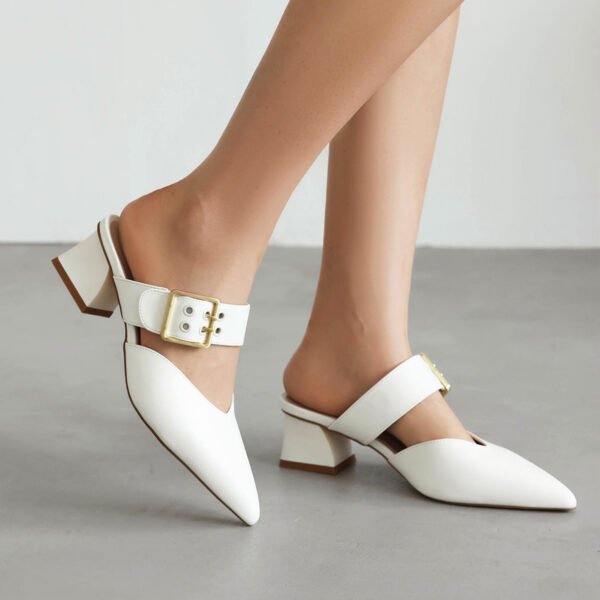 Pointed Toe High Heels Ladies' Solid Color Elegant Sandals Formal Casual Shoes - 图片 8