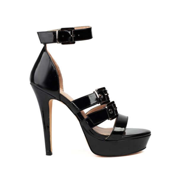 Ankle Buckle Strap Thin Heel Soft Sole High Heels Women's Solid Color Elegant Sandals - 图片 9