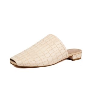 Trendy Flat Heel Universal faux Leather Home Casual Sandals Women Fashionable Pointed Slippers